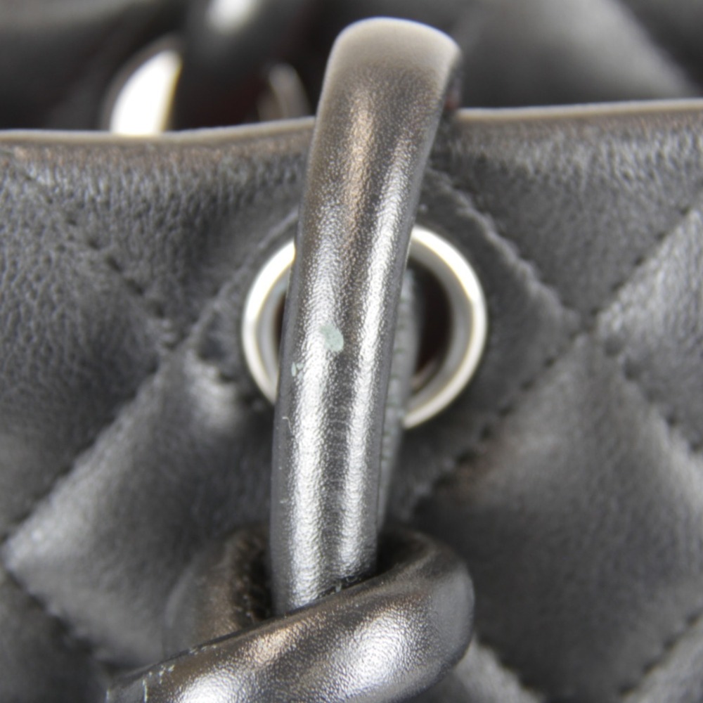 CHANEL Black Lambskin Leather Tote Bag - Picture 12 of 14